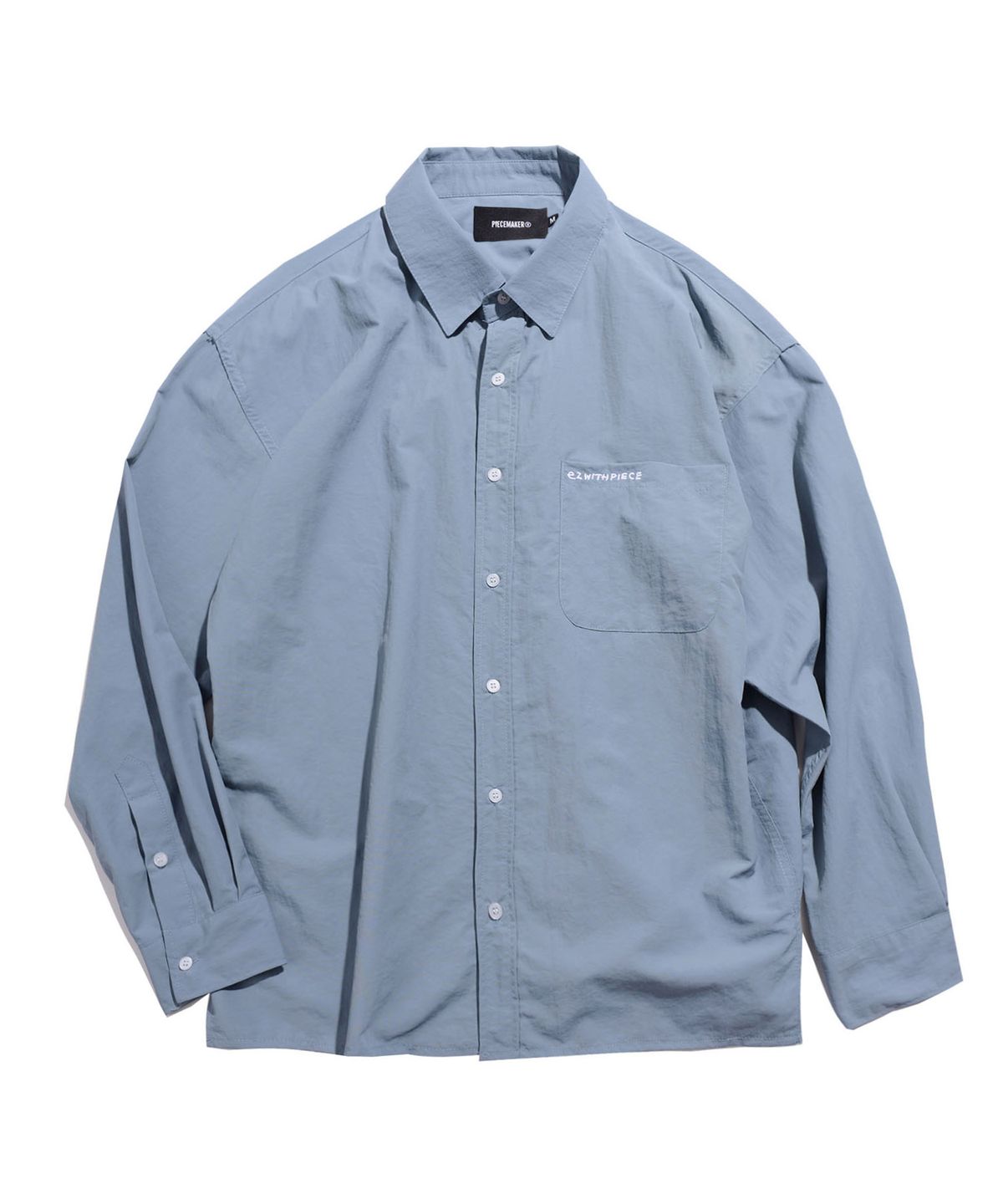 피스메이커(PIECE MAKER) [EZwithPIECE] NYLON OV SHIRTS (BLUE)