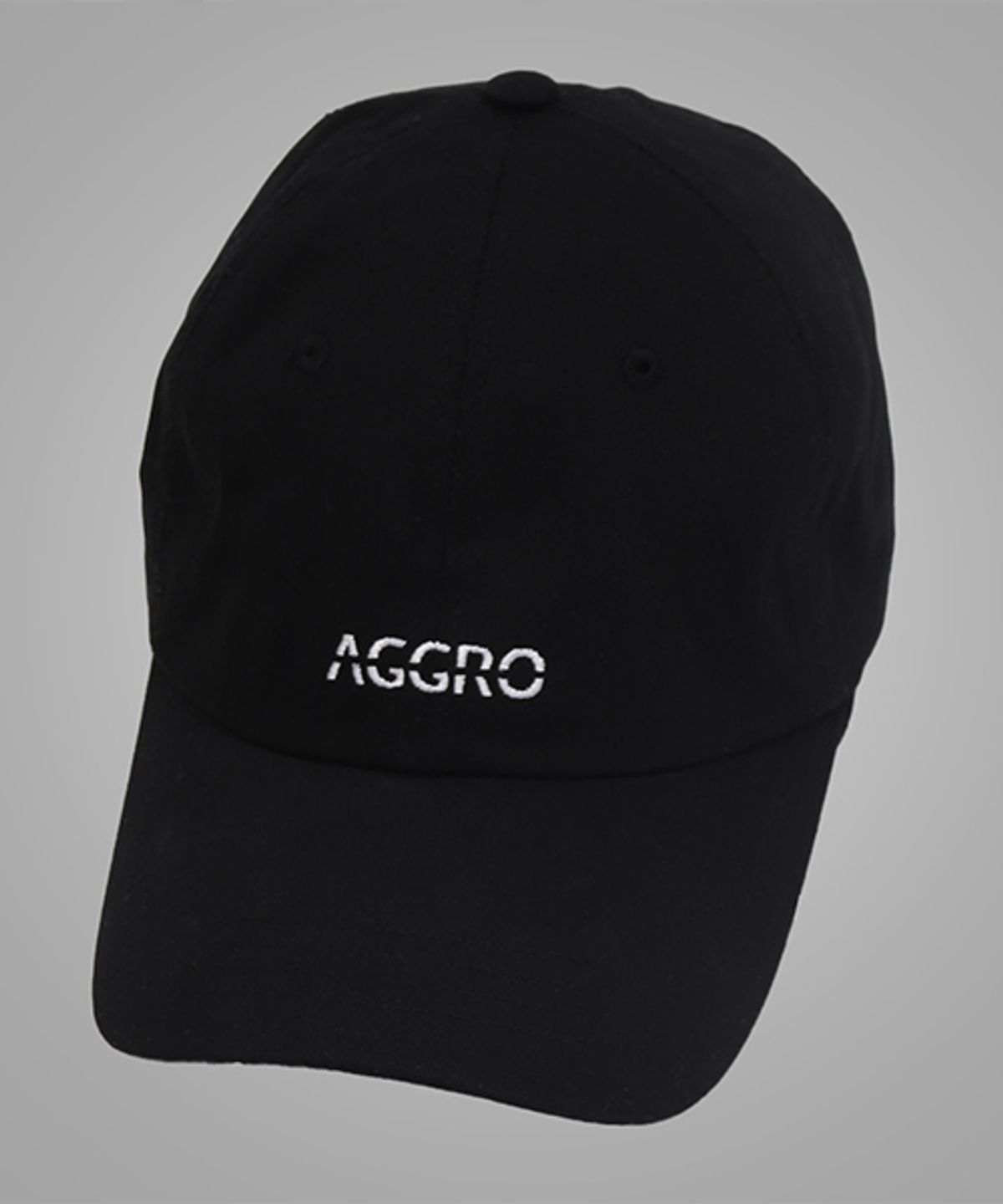 어그로(AGGRO) 로고 볼캡 모자 BLACK