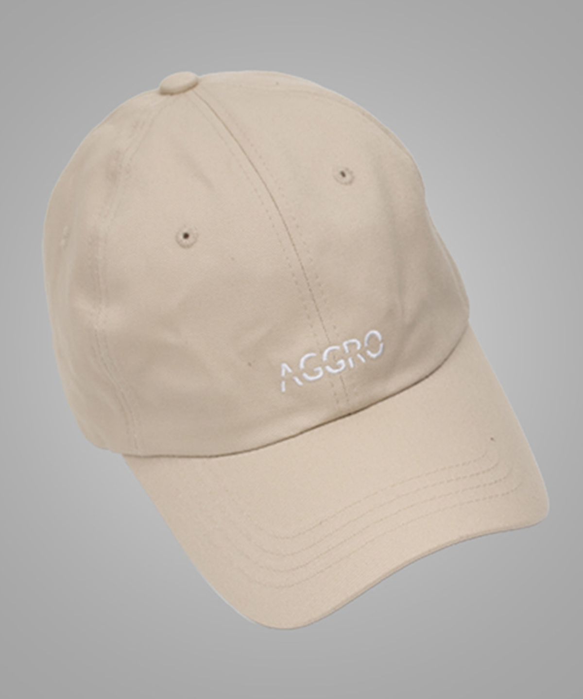어그로(AGGRO) 로고 볼캡 모자 BEIGE
