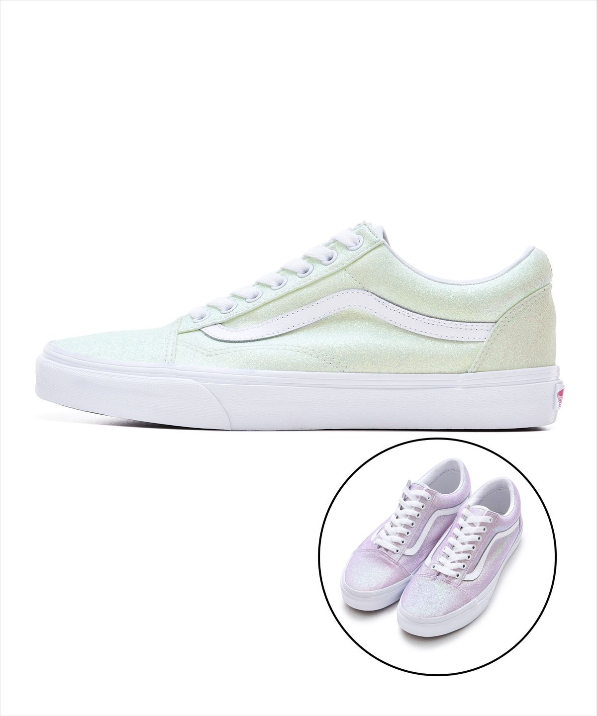 반스(VANS) 올드스쿨 - (UV 글리터) 핑크:트루 화이트