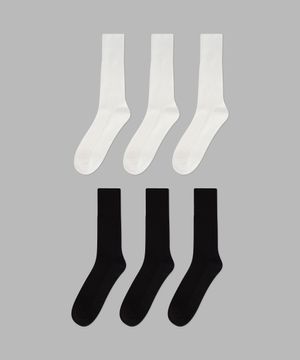 [6PACK] 1507 클래식 트라우져 삭스  _ 화이트/블랙/스노우 화이트