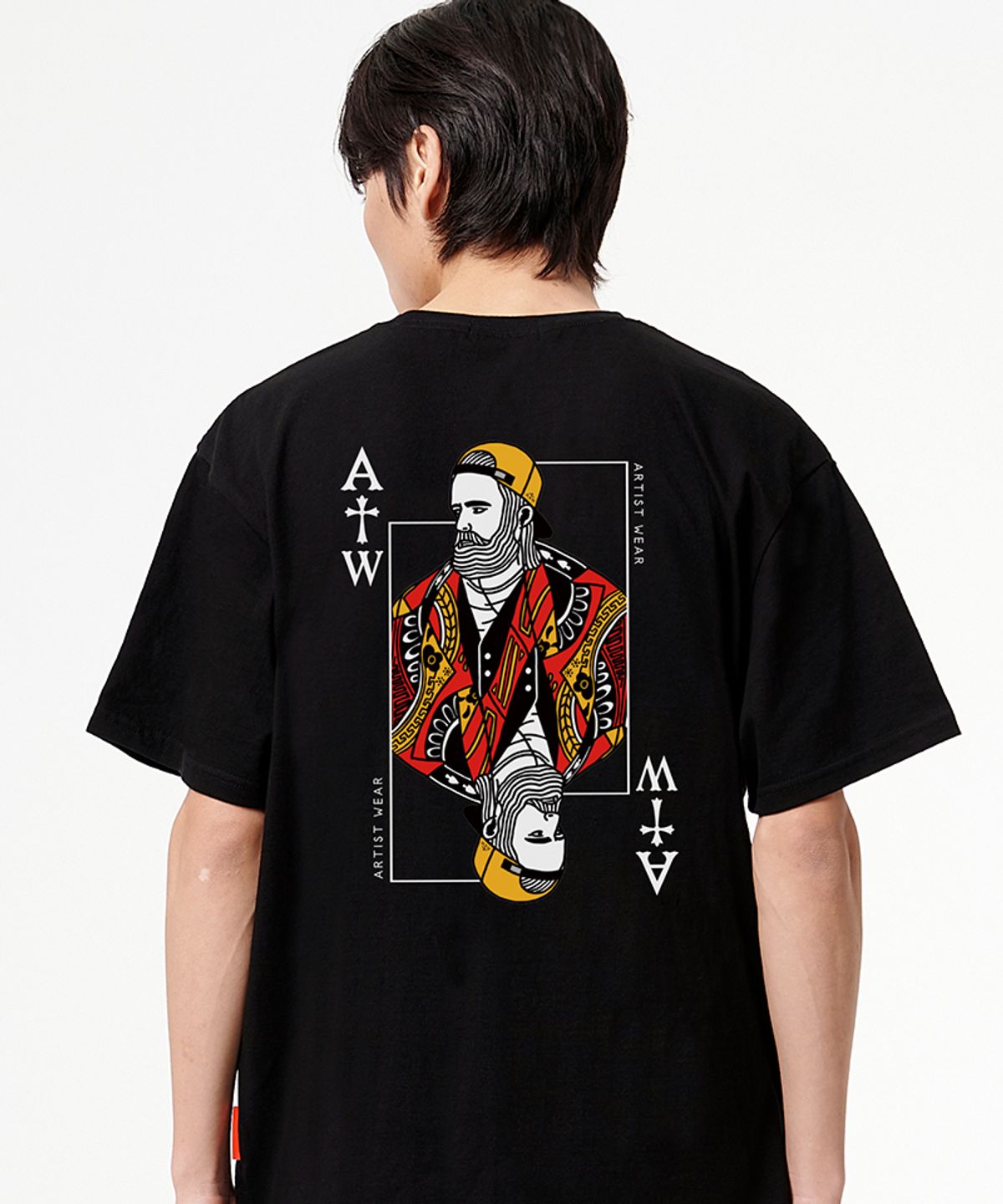 아티스트웨어(ARTISTWEAR) [ATW] 킹 오브 스트릿 반팔티_BK