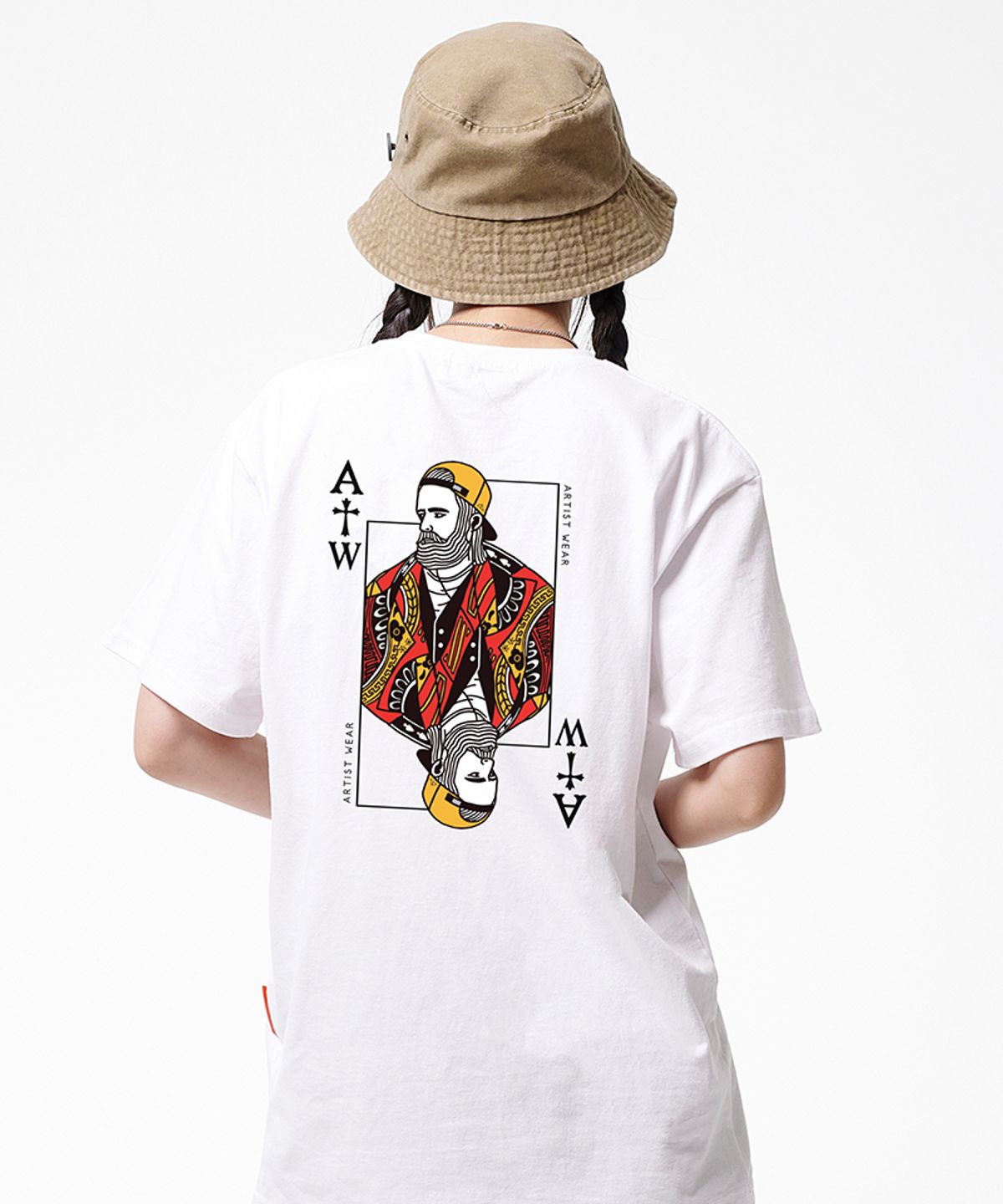 아티스트웨어(ARTISTWEAR) [ATW] 킹 오브 스트릿 반팔티_WH