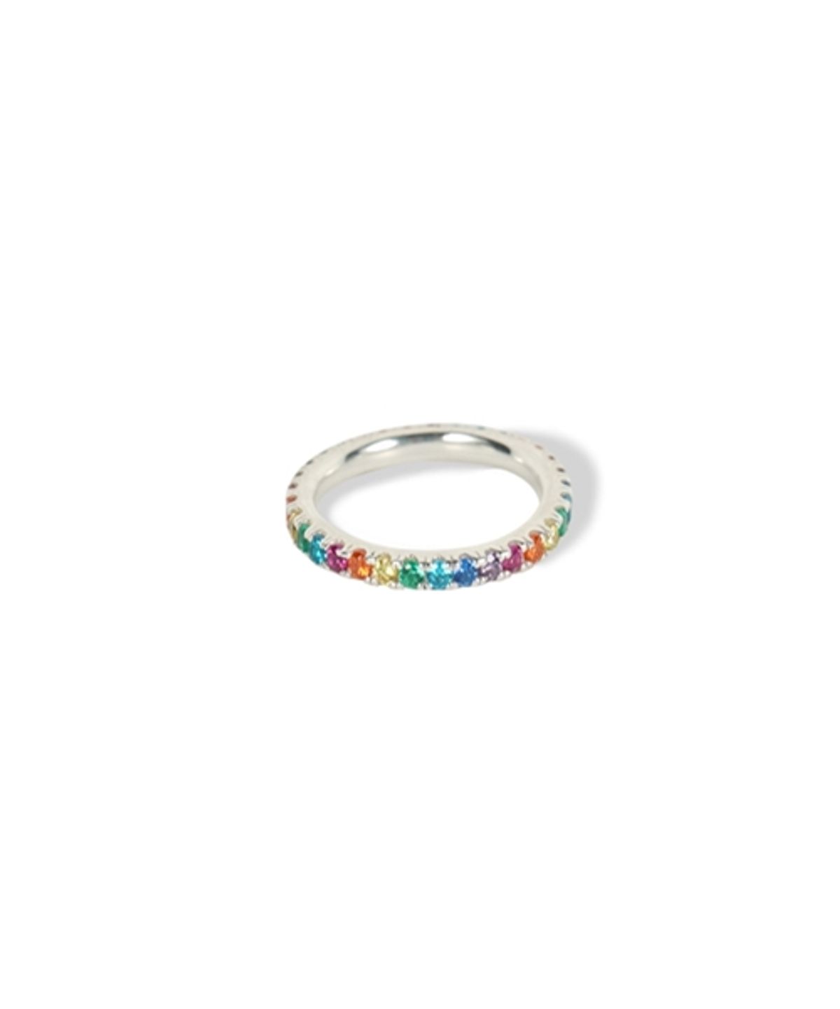 봉보(BONBEAU) Bold rainbow ring 두꺼운 레인보우 레이어드 링
