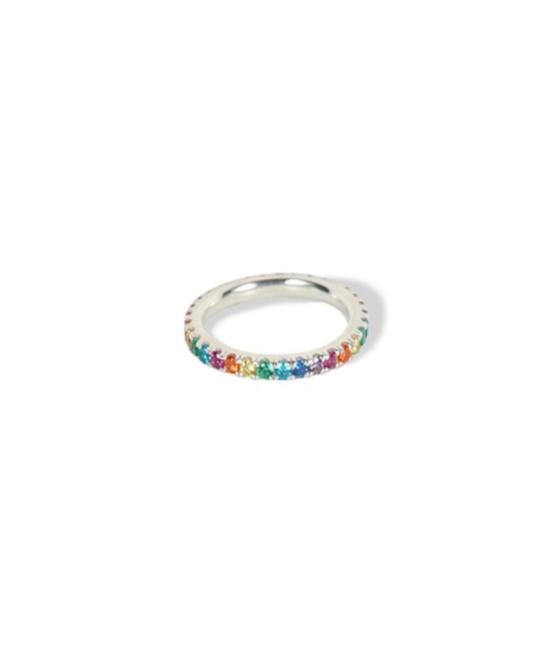 Bold rainbow ring 두꺼운 레인보우 레이어드 링