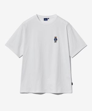 엠브로이더리 유니버시티 댄 반팔티셔츠 화이트