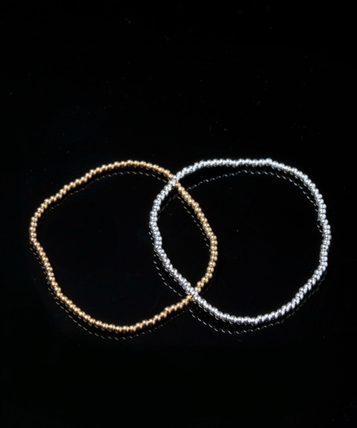 봉보(BONBEAU) 2mm silver gold ball daily simple Bracelet 925실버 은볼 팔찌 2mm