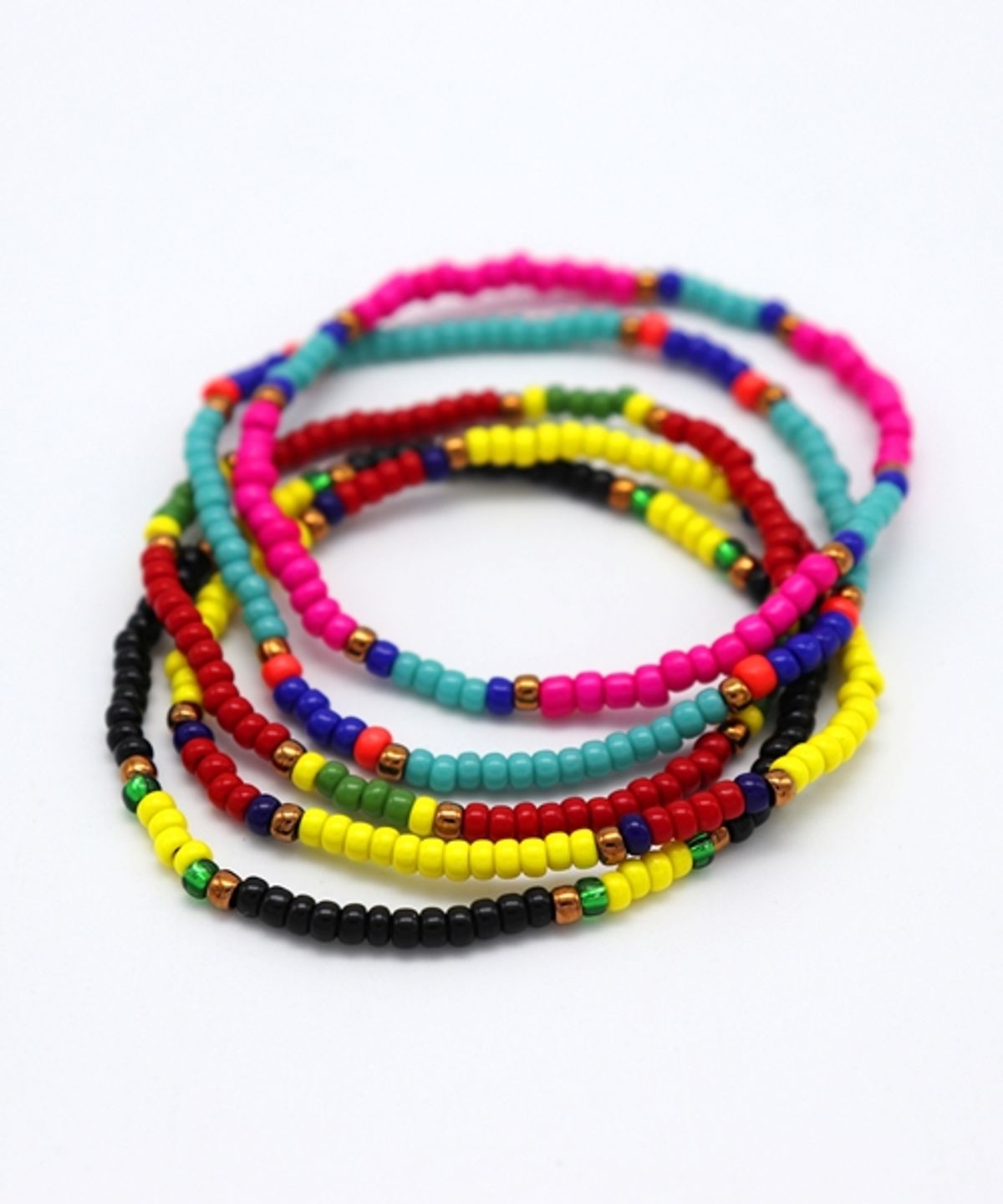 봉보(BONBEAU) Vivid color combo beads Bracelet 레이어드 시드비즈 팔찌 5color
