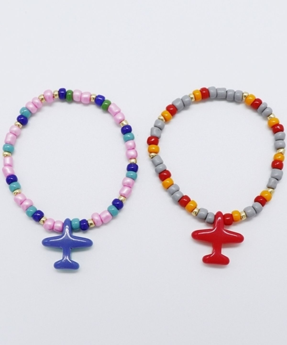 봉보(BONBEAU) Formica airplane beads Bracelet 호마이카 투톤컬러 비행기 비즈팔찌