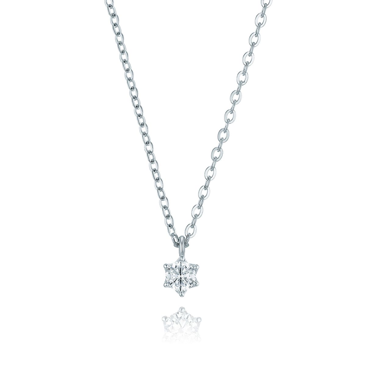 로이드(LLOYD) L-DIAMOND 0.1ct 6프롱 14K GOLD 목걸이 LNF21044D