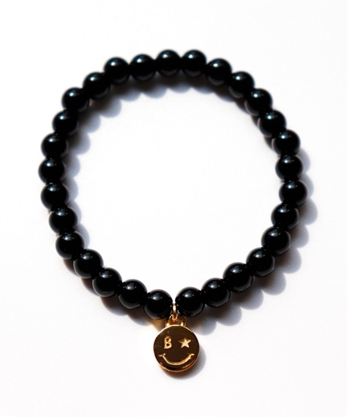 봉보(BONBEAU) Gold star smile point glass ball Bracelet 스타 스마일 참 글라스볼 팔찌
