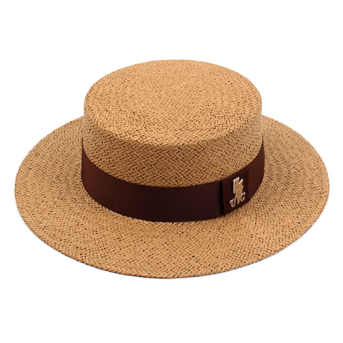 유니버셜 케미스트리(UNIVERSAL CHEMISTRY) Brown Line Brown Panama Hat 파나마햇