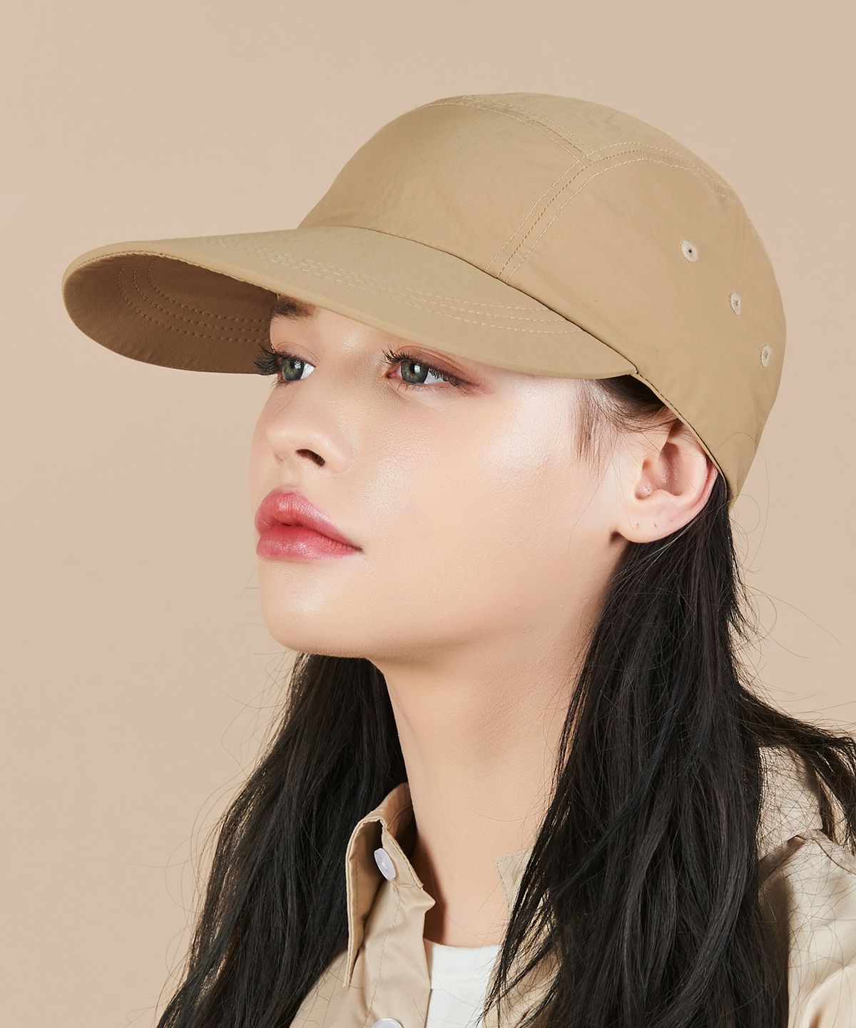 바잘(VARZAR) 오디너리 오버핏 캠프캡 베이지
