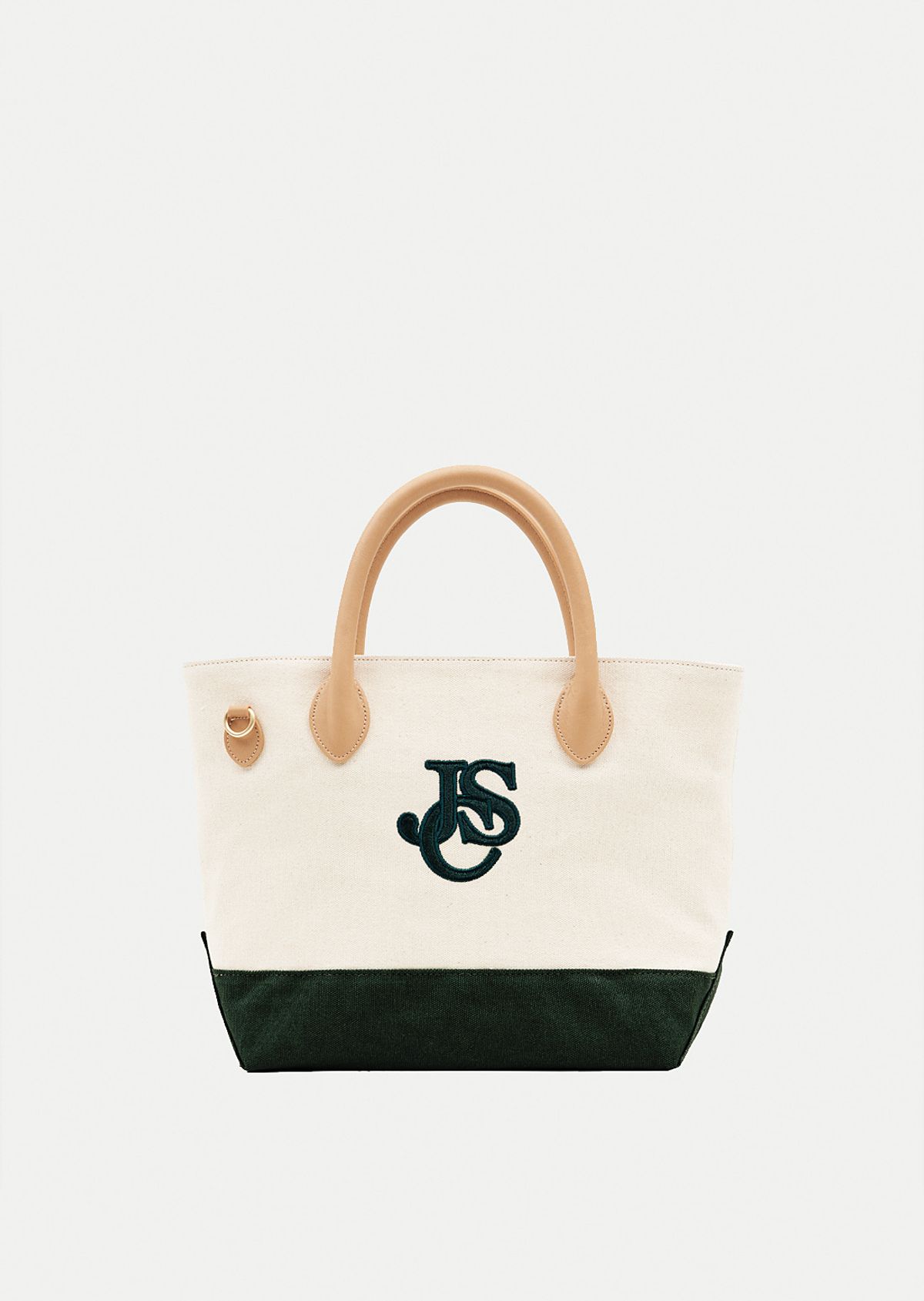 주네시 스포츠 클럽(JUNECI SPORTS CLUB) JSC 레더&캔버스 토트백 (Natural_Green)