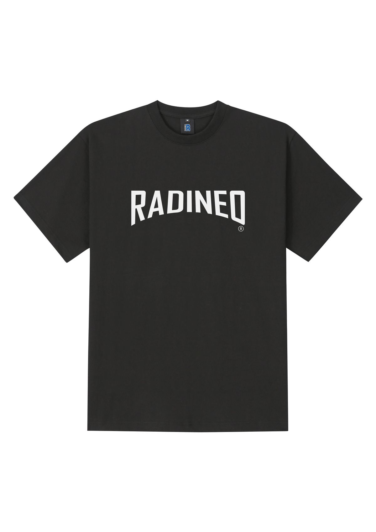 라디네오(RADINEO) 아치 로고 블랙 반팔 티셔츠