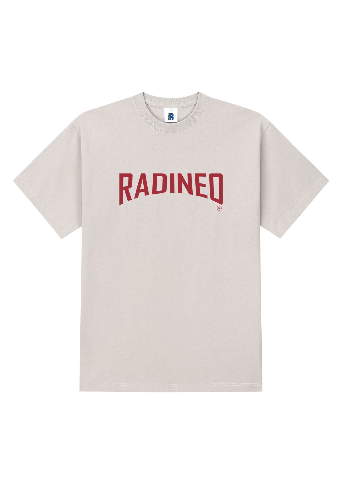 라디네오(RADINEO) 아치 로고 베이지 반팔 티셔츠