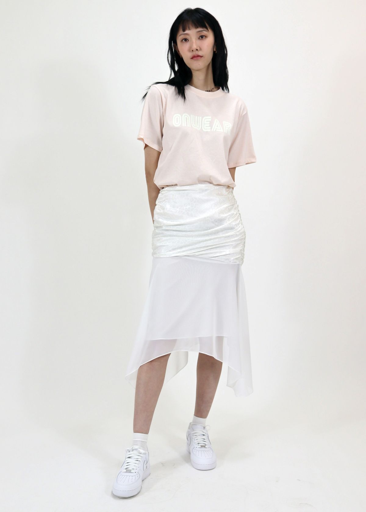 온웨어(ONWEAR) ONWEAR LOGO T-SHIRT_LIGHT PINK