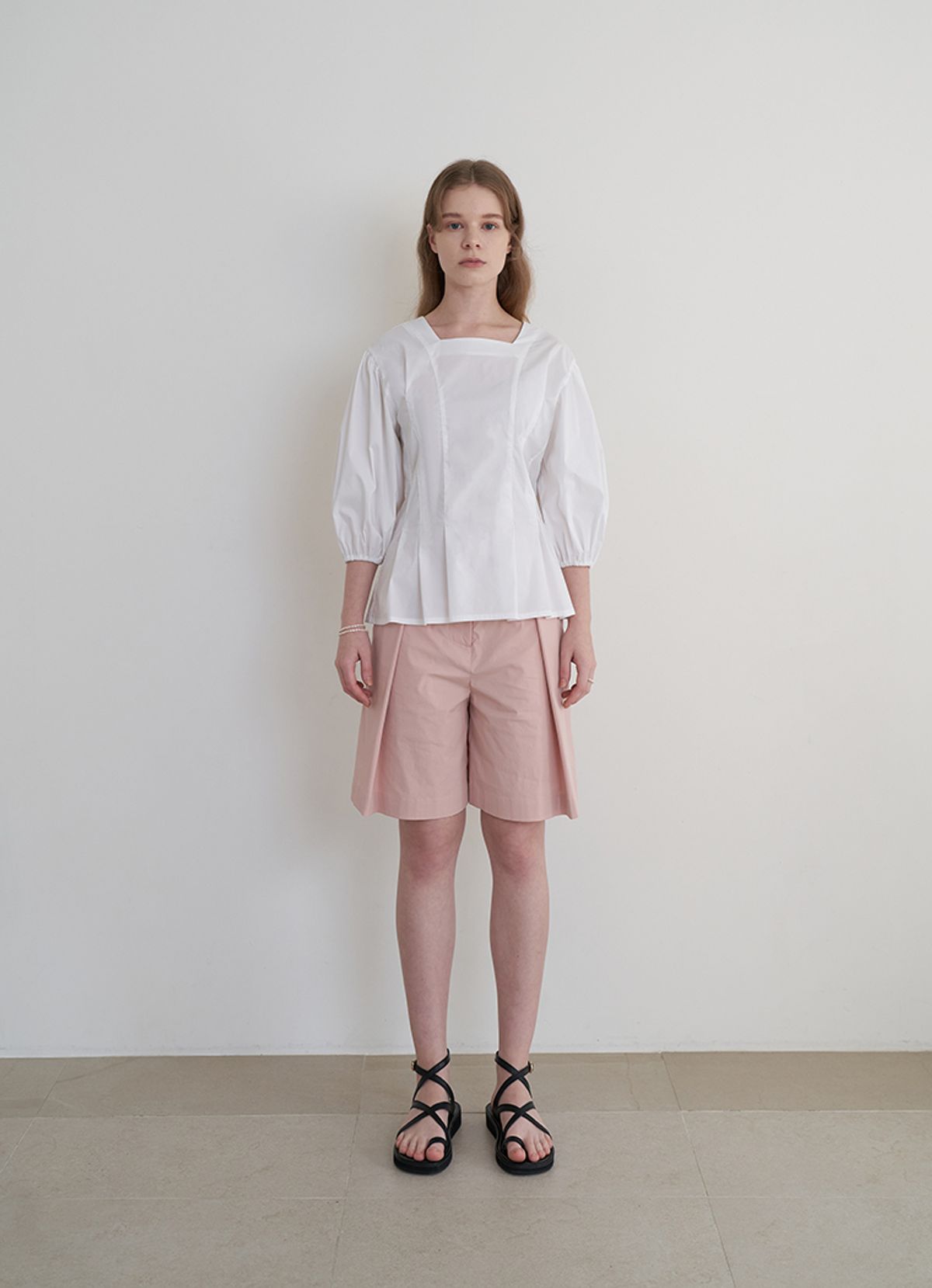 라비올렛트(LA VIOLETTE) Flare Shorts (Baby Pink)