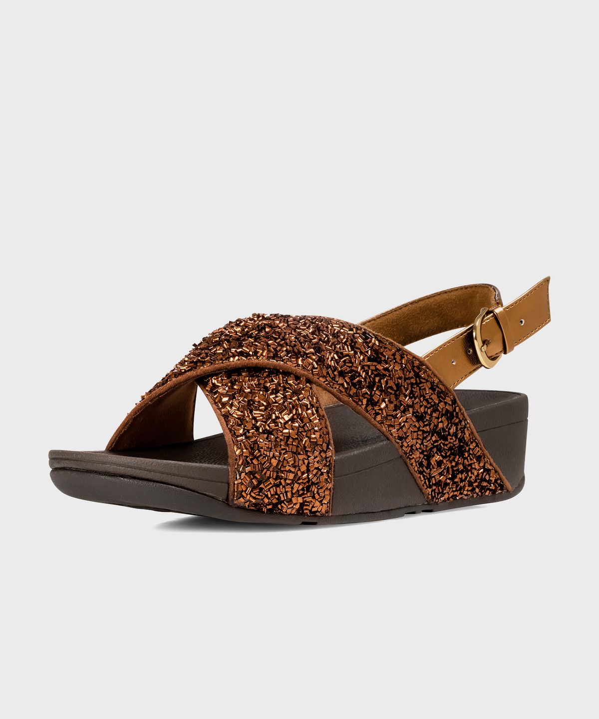 핏플랍(FITFLOP) 루루 쉬머포일 샌들 Bronze