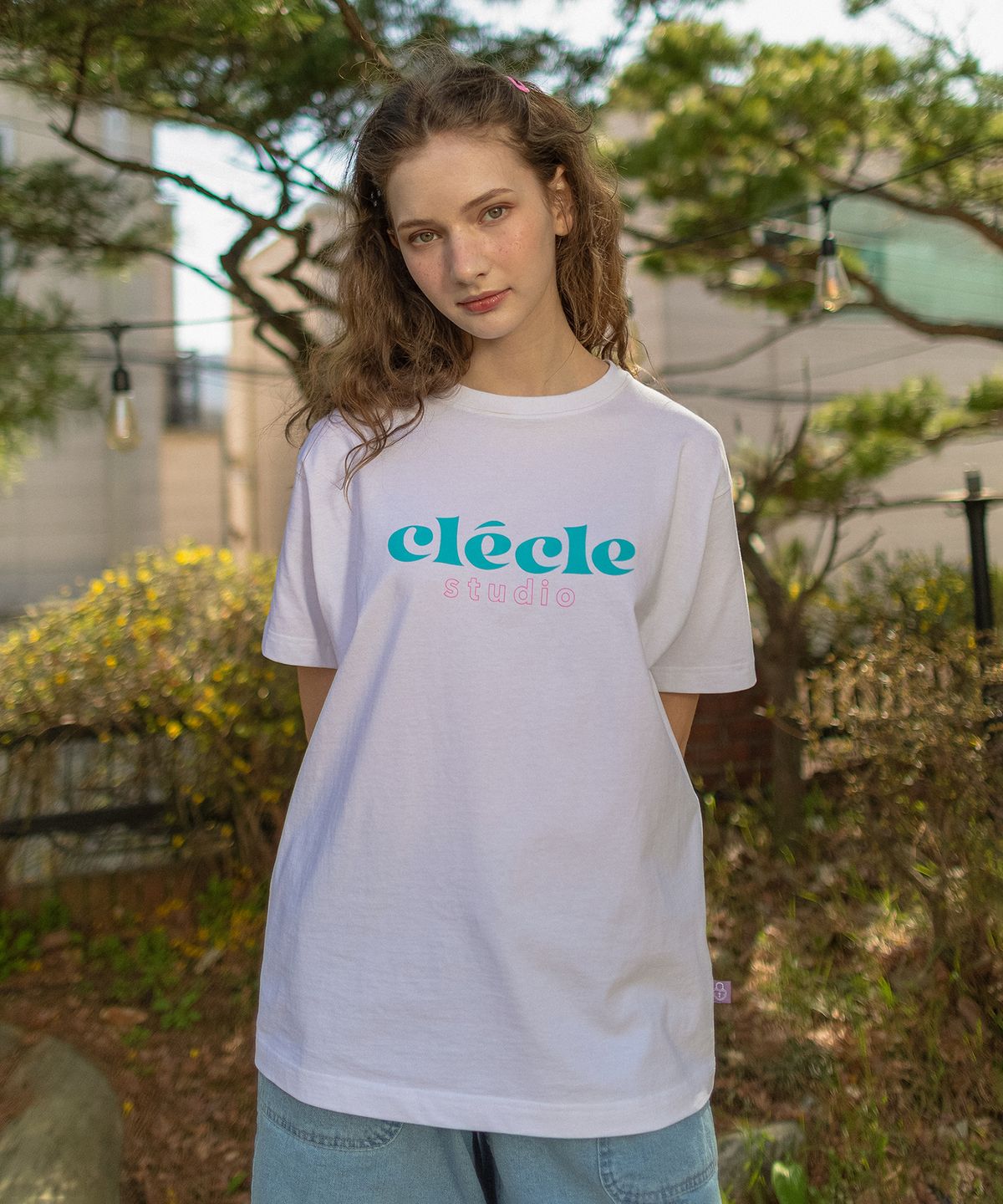 클레클레(CLECLE) curve logo tee (white) - 사이즈 & 후기 | 무신사