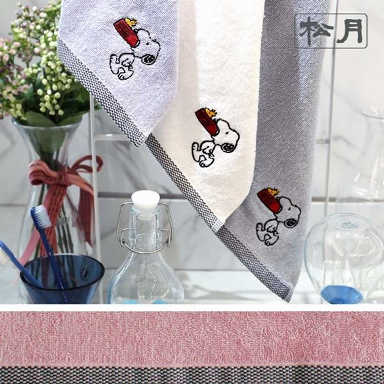 스누피 블럭블랙34 고리수건 핸드타월 10매