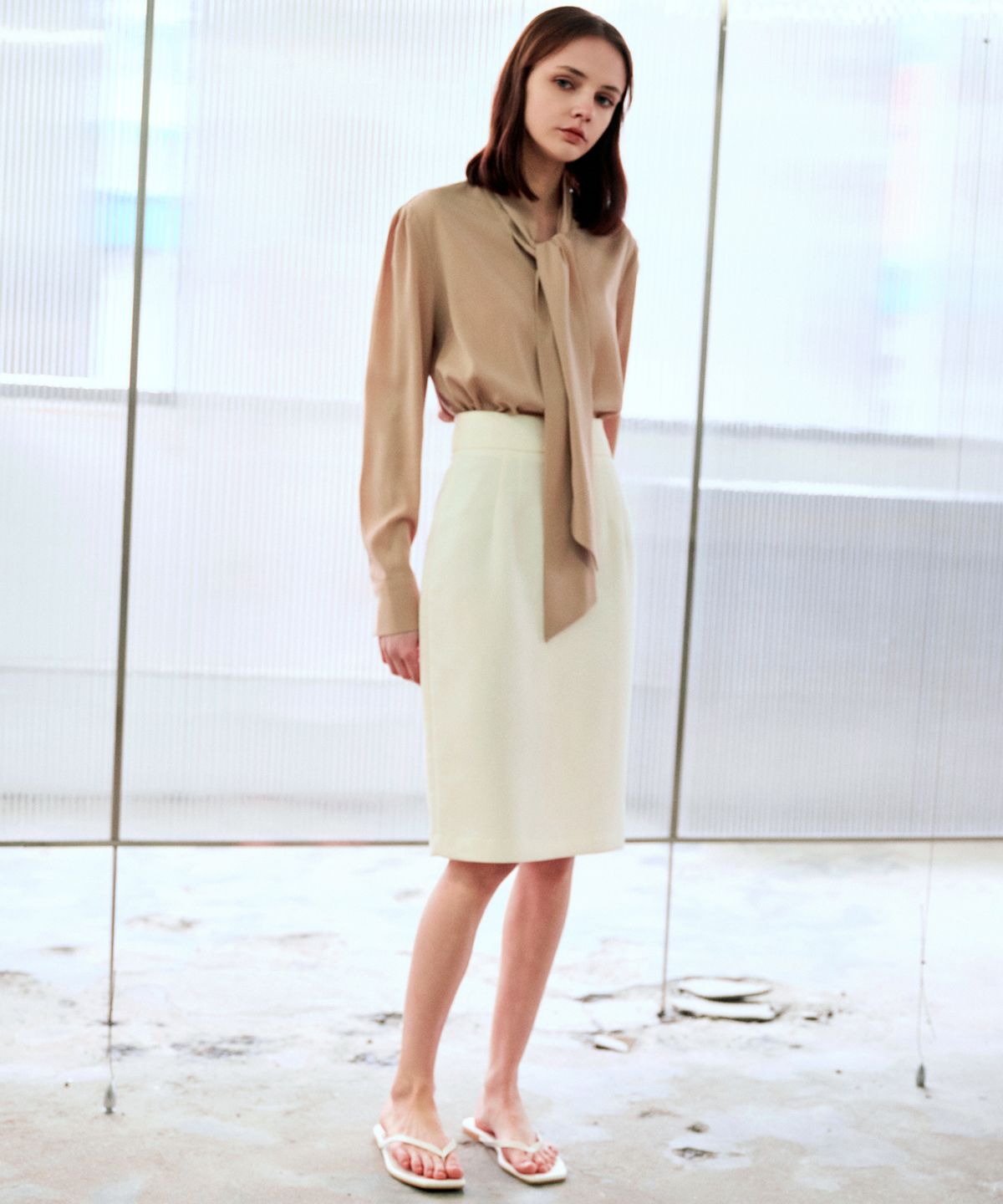 랭5(LANG5) [MAY] TIE BLOUSE 메이 타이 블라우스