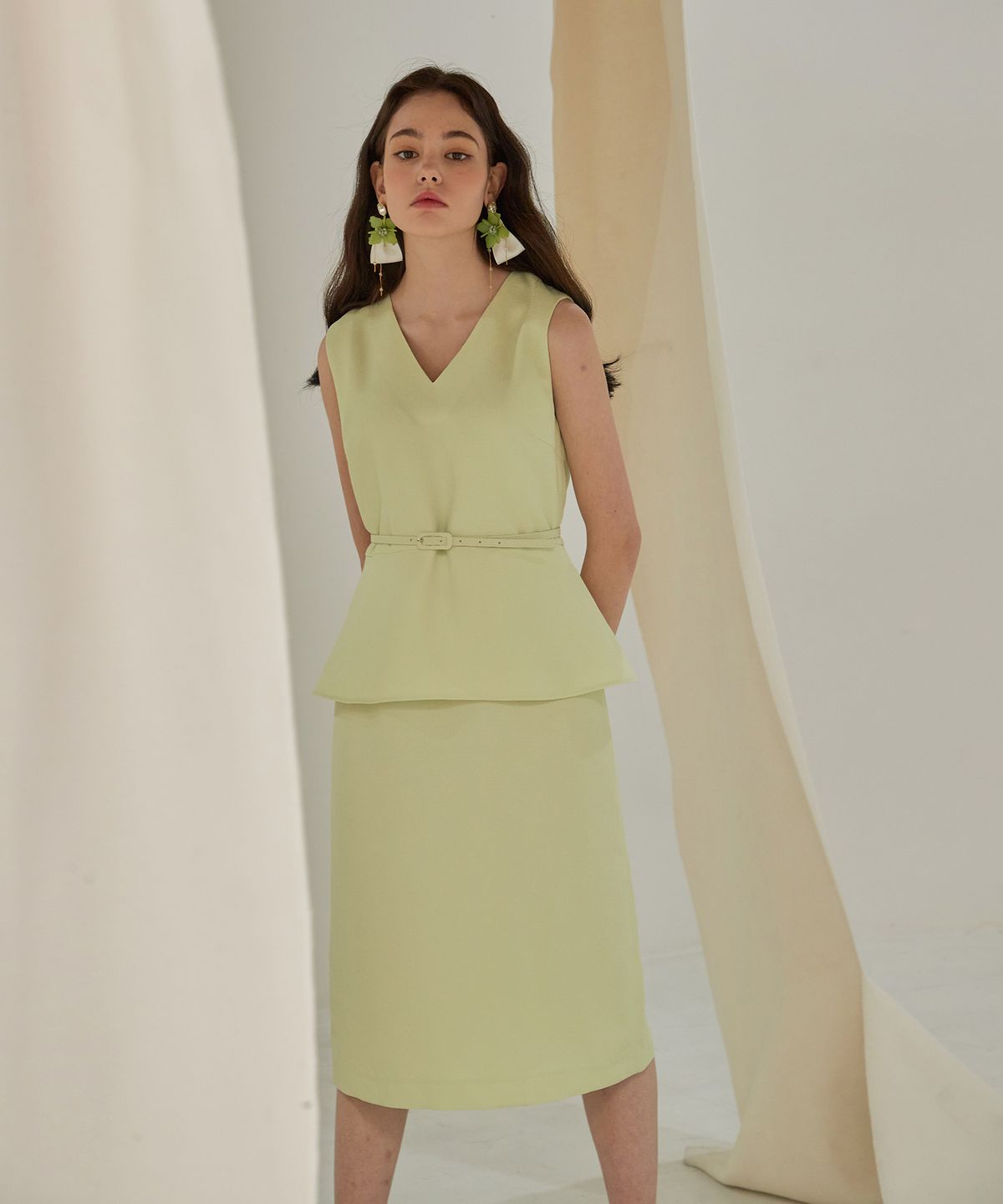 쥴리앤칼라(JULIY&CALLA) 21SS 칼라31 팅커벨 원피스 그린