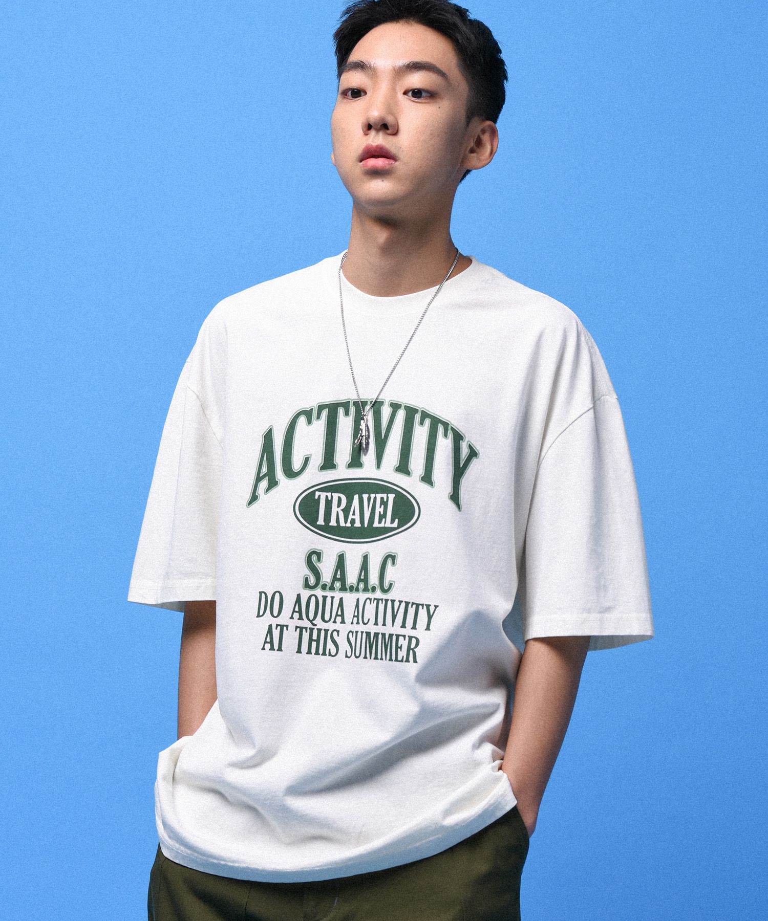 ★TRAVEL★ Athlete Pigment Short Sleeve T-Shirt Cream MUSINSA | TRAVEL Logo Lineup Pigment Short Sleeve Tee Cream