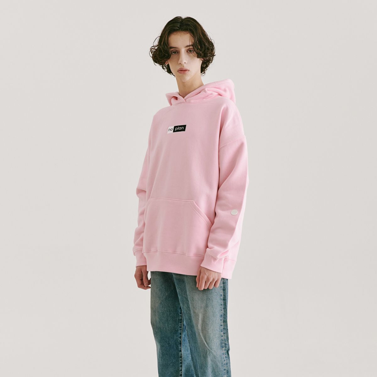 돈애스크마이플랜(DAMP) NO PLAN BOX LOGO HOODY 4.5_PINK