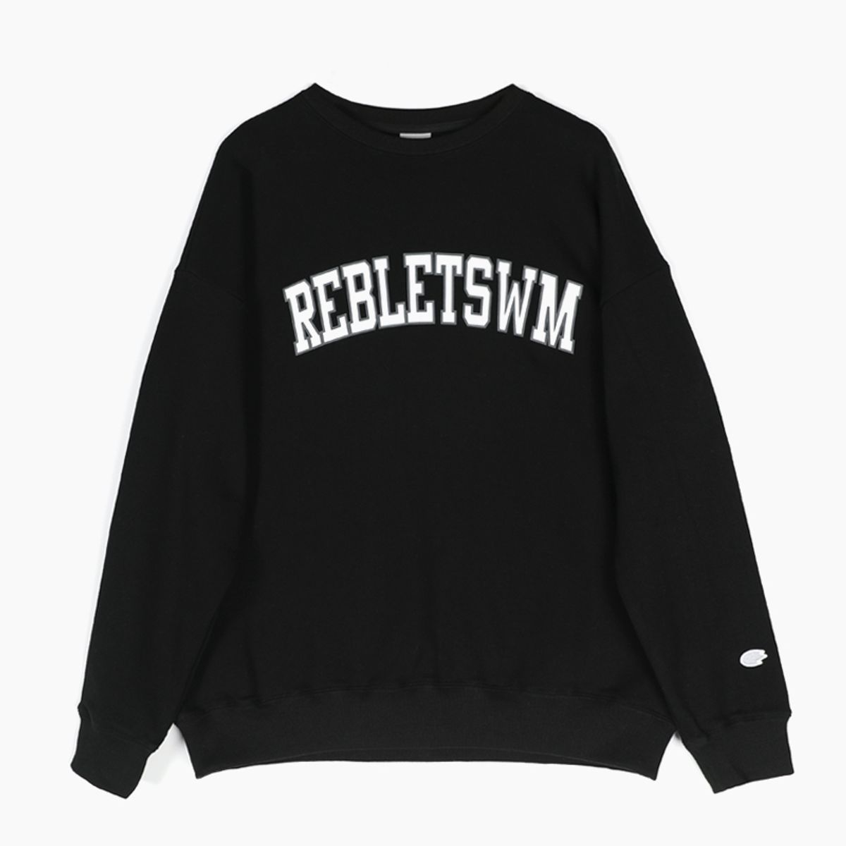 리블렛츠더블엠(REBLETSWM) 베이직 로고 맨투맨 블랙 BASIC LOGO SWEAT SHIRTS BLACK