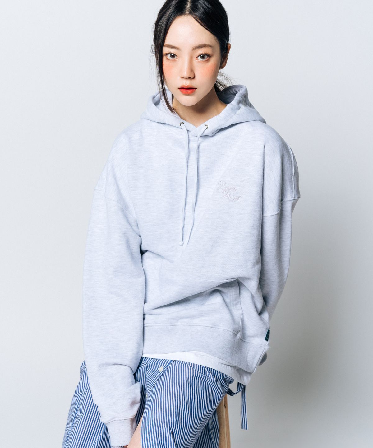 랠리포인트(RALLY POINT) RP Uniform Hoodie_Light melange