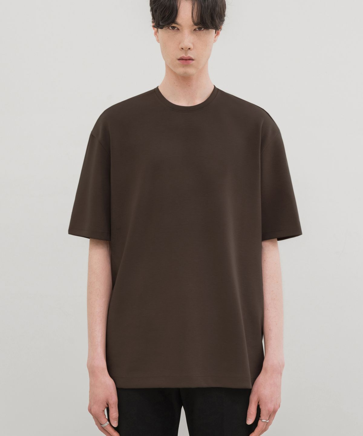 드로우핏(DRAW FIT) 에센셜 베이직 티셔츠 [DARK BROWN]