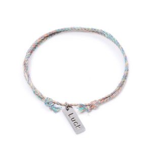 행운을 빌어주는 LUCK팬던트 매듭 실팔찌 (C2101-AC723_MT)