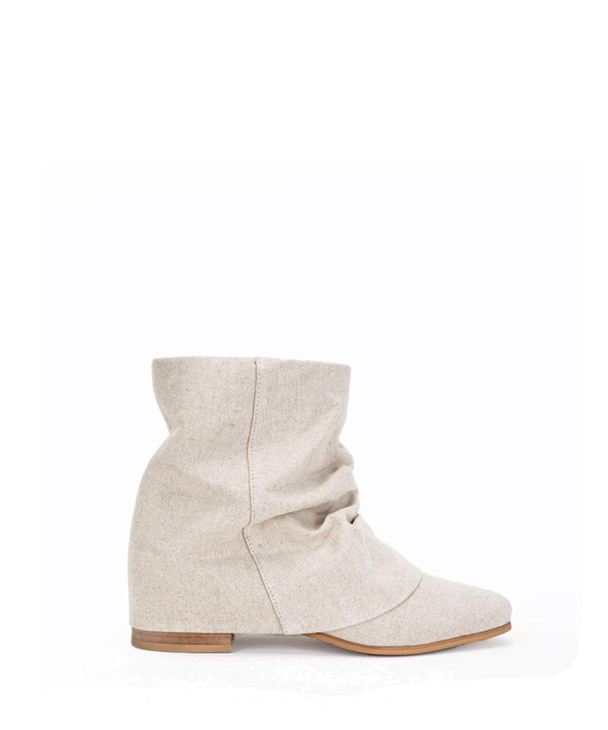 쓰리투에이티(THREE TO EIGHTY) Linen Wrinkle Boots