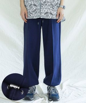 프론트 심 2WAY 와이드핏 스웻팬츠 네이비