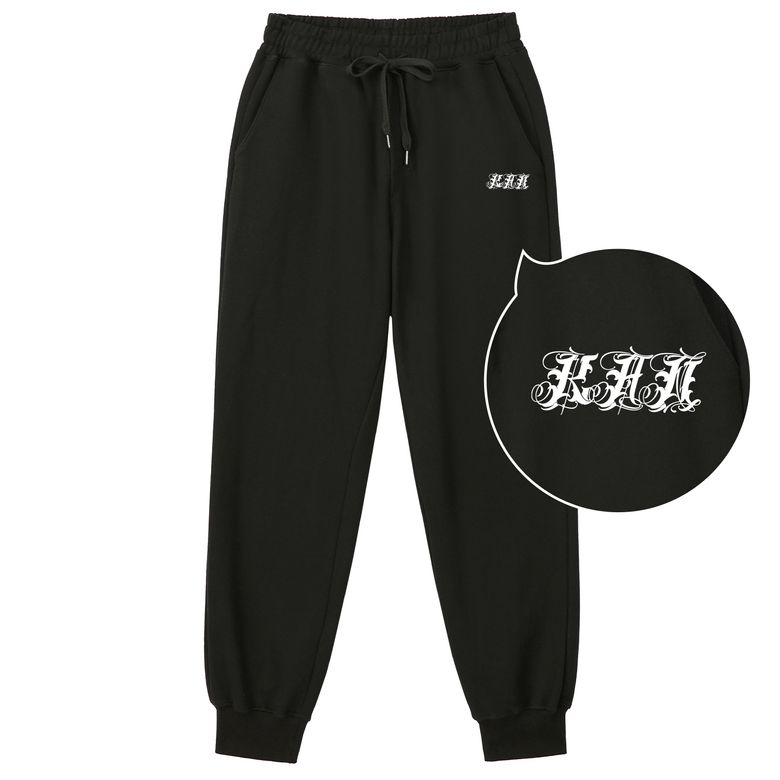 KLPB0019 치카노레터링 조거팬츠 블랙