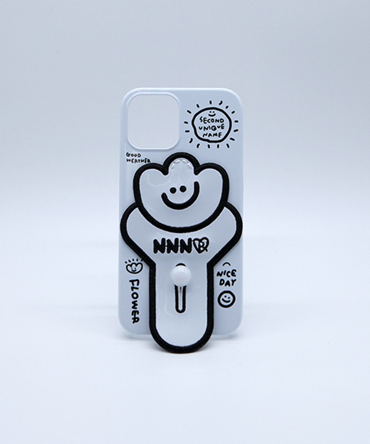 세컨드유니크네임(SECOND UNIQUE NAME) SUN CASE FLOWER PATCH WHITE