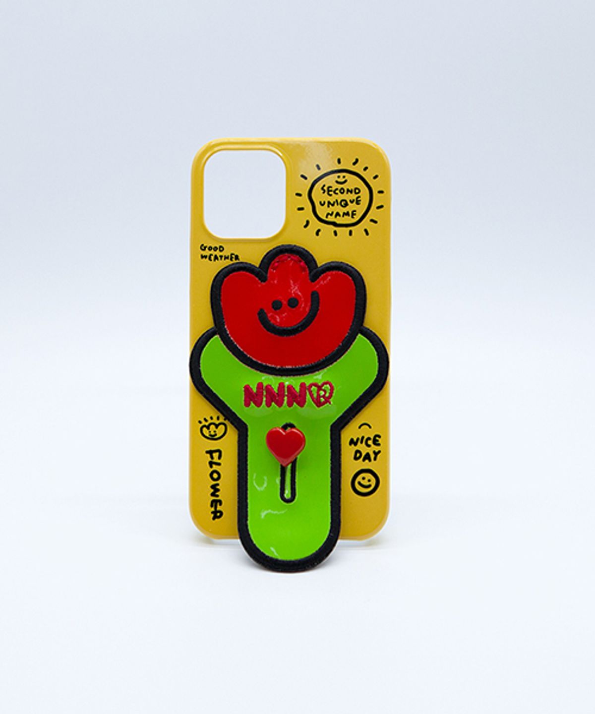 세컨드유니크네임(SECOND UNIQUE NAME) SUN CASE FLOWER PATCH YELLOW