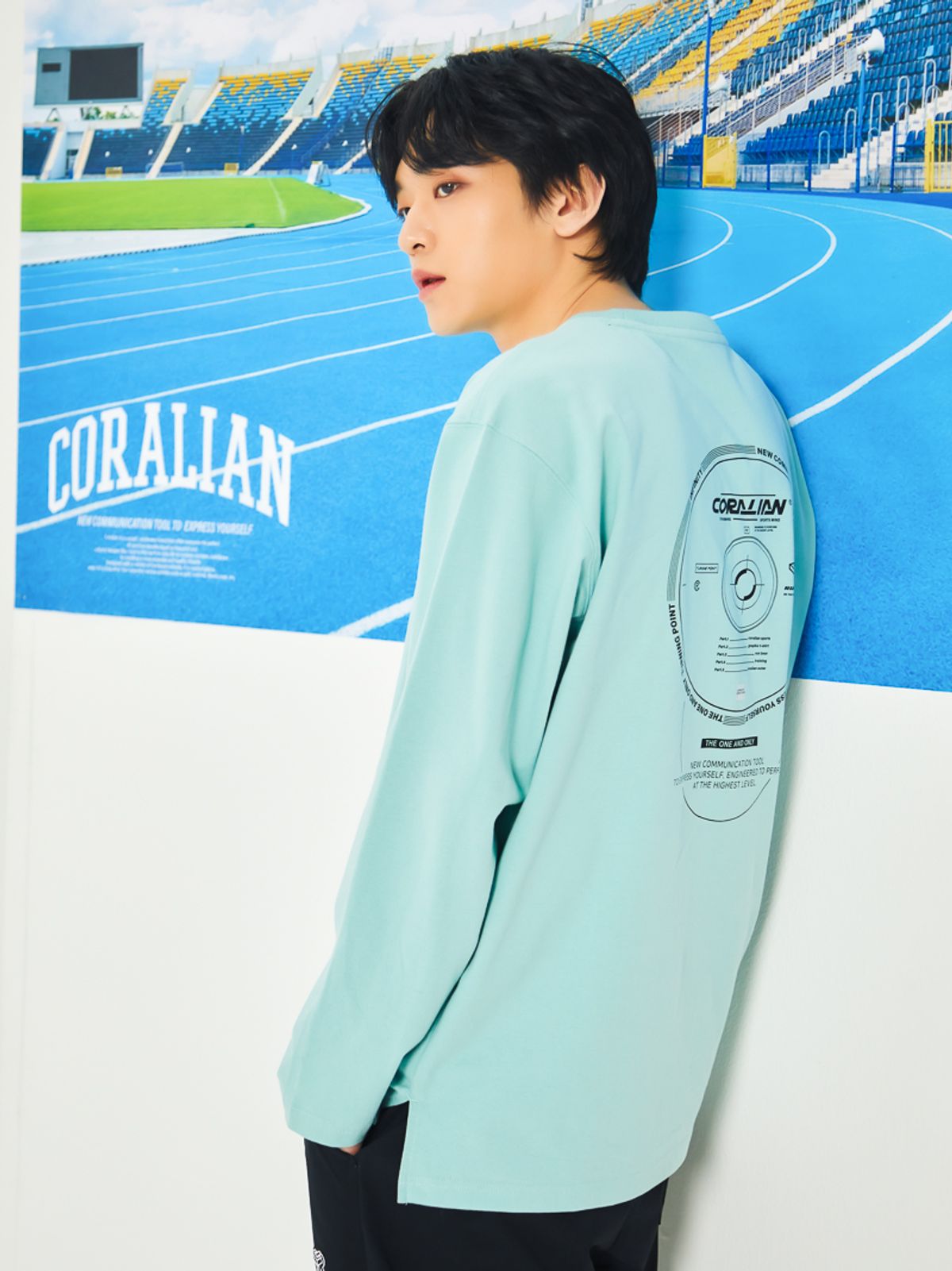 코랄리안(CORALIAN) 런오프 플레이어 긴팔 티셔츠 민트