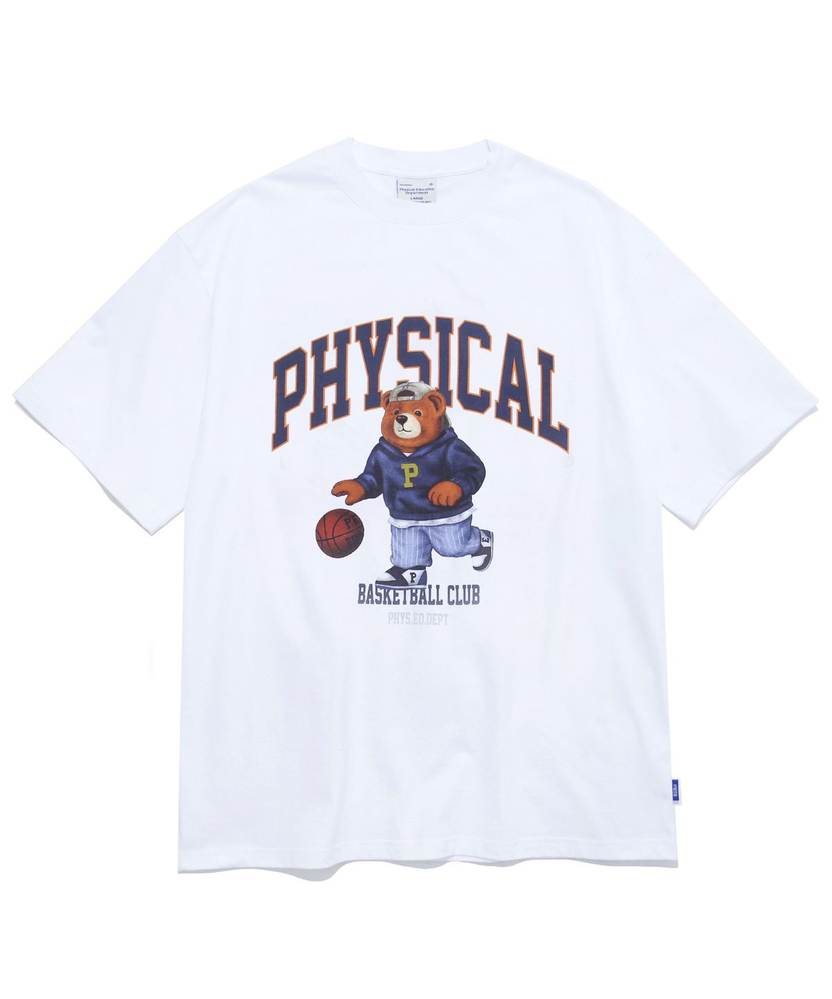 피지컬 디파트먼트(PHYSICAL DEPARTMENT) 베스킷볼 베어 반팔티셔츠_화이트