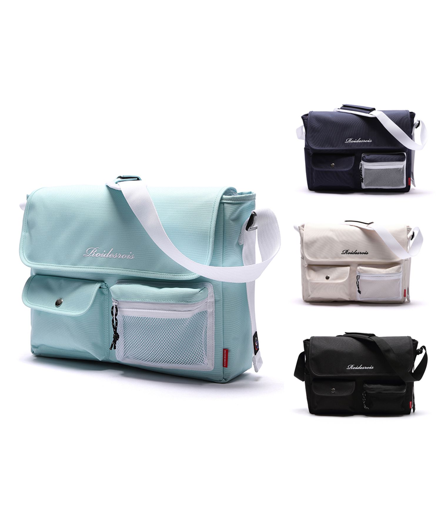 MUSINSA | ROIDESROIS [SET] Hush mesh pocket cross messenger bag