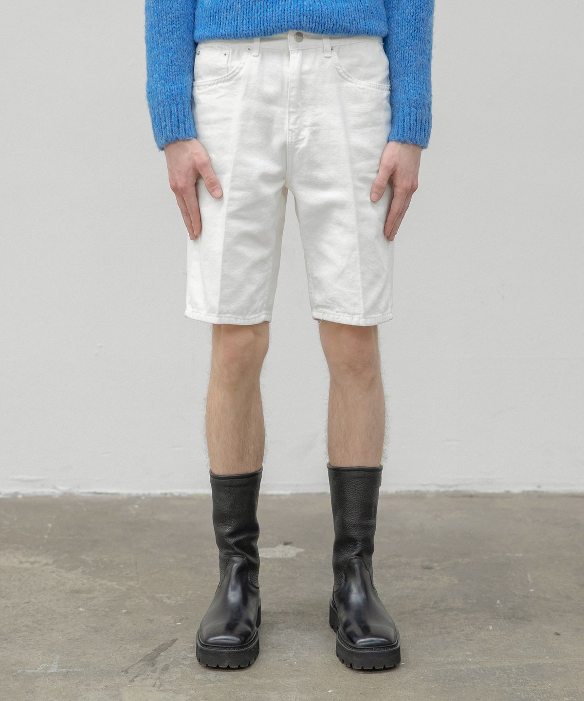 판도라핏(PANDORAFIT) [SHORTS] Organisation Jeans White