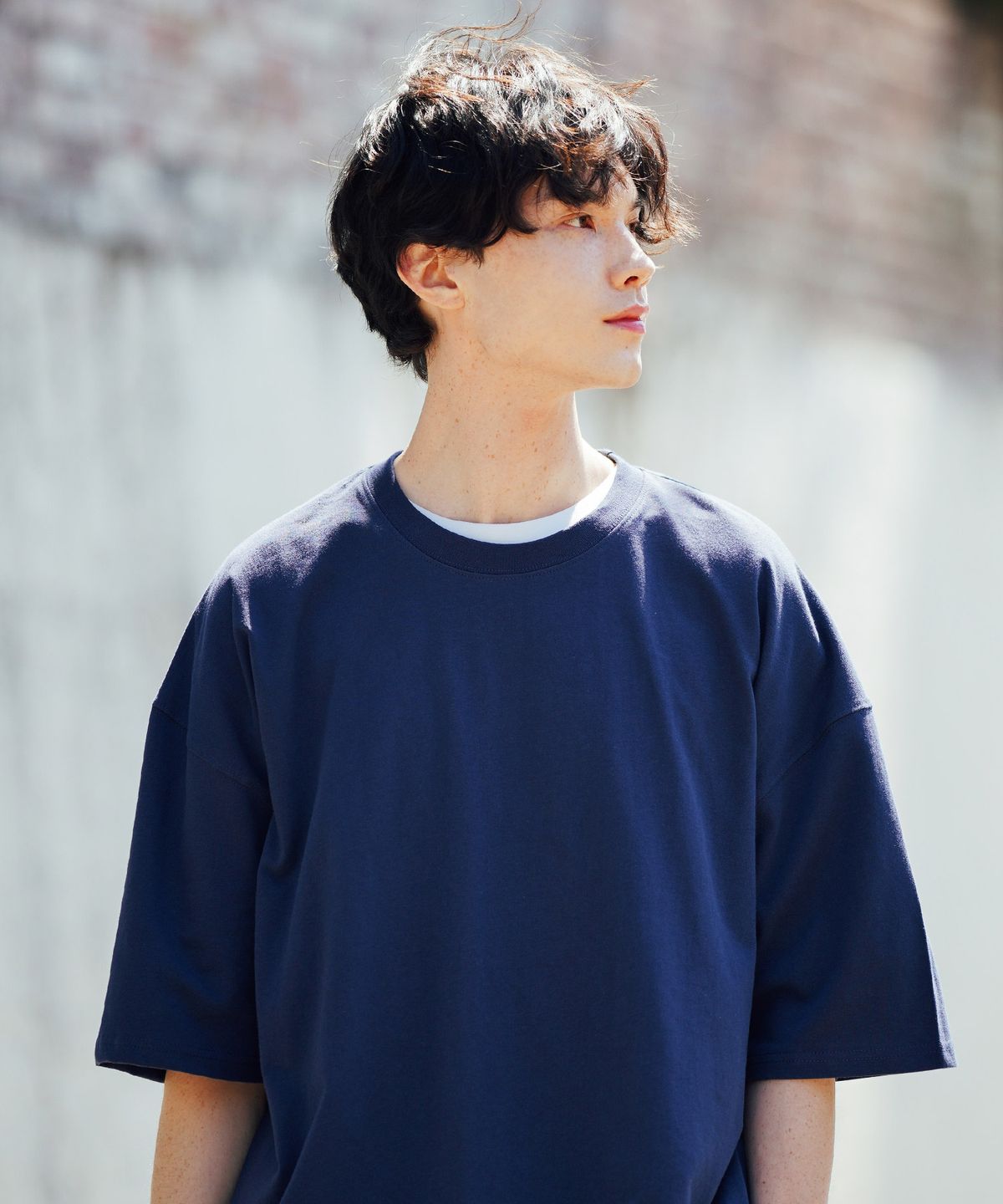 페플(FP142) 에센셜 오버핏 반팔티 네이비블루 SJST1316