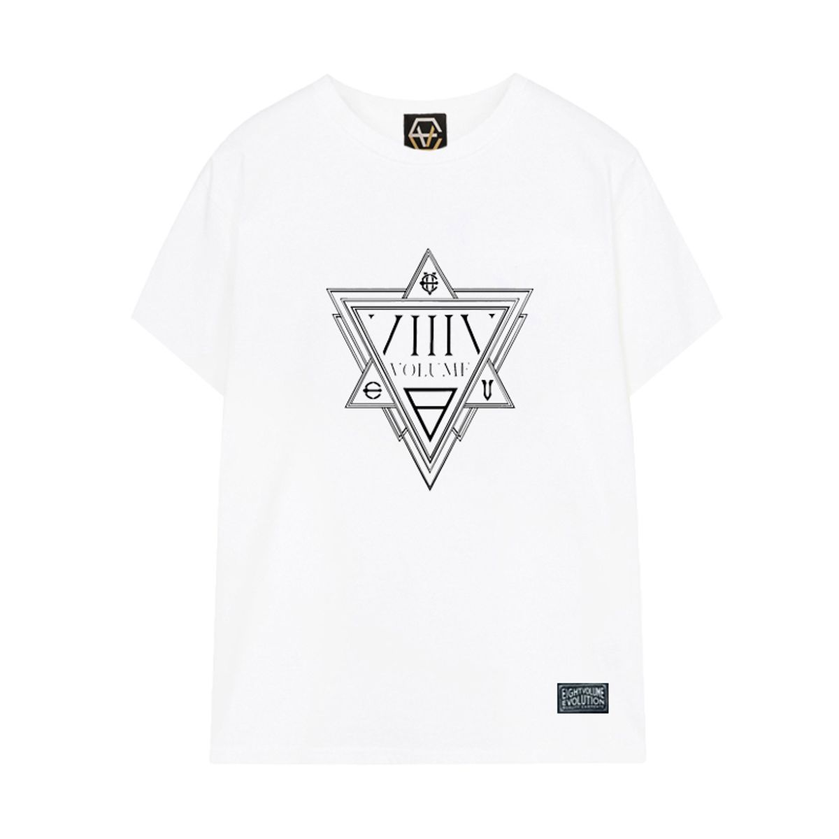 에잇볼륨(EIGHTVOLUME) EV 스타 엠블램 화이트 티