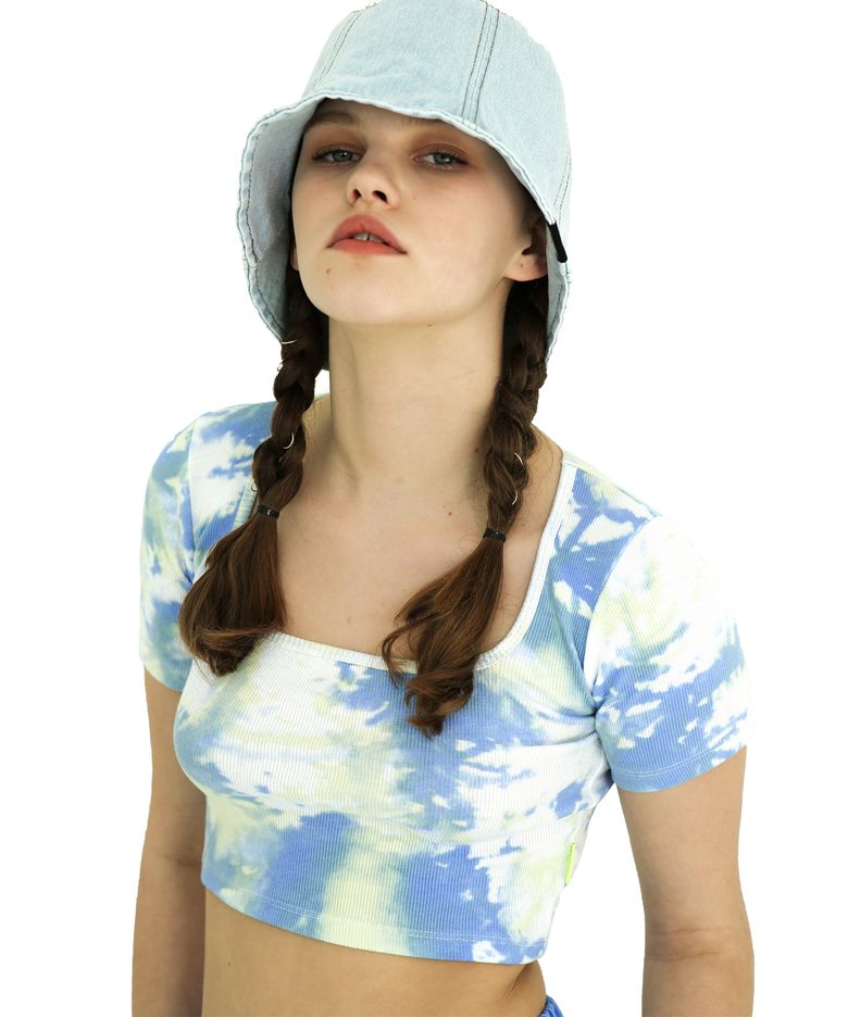 Tiedye Square top [Skyblue/Purple]