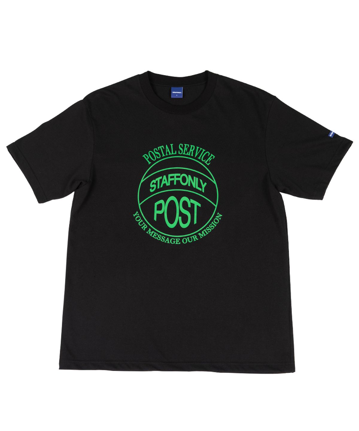 스텝온리(STAFFONLY) STAMP-FRONT TEE (BLACK)