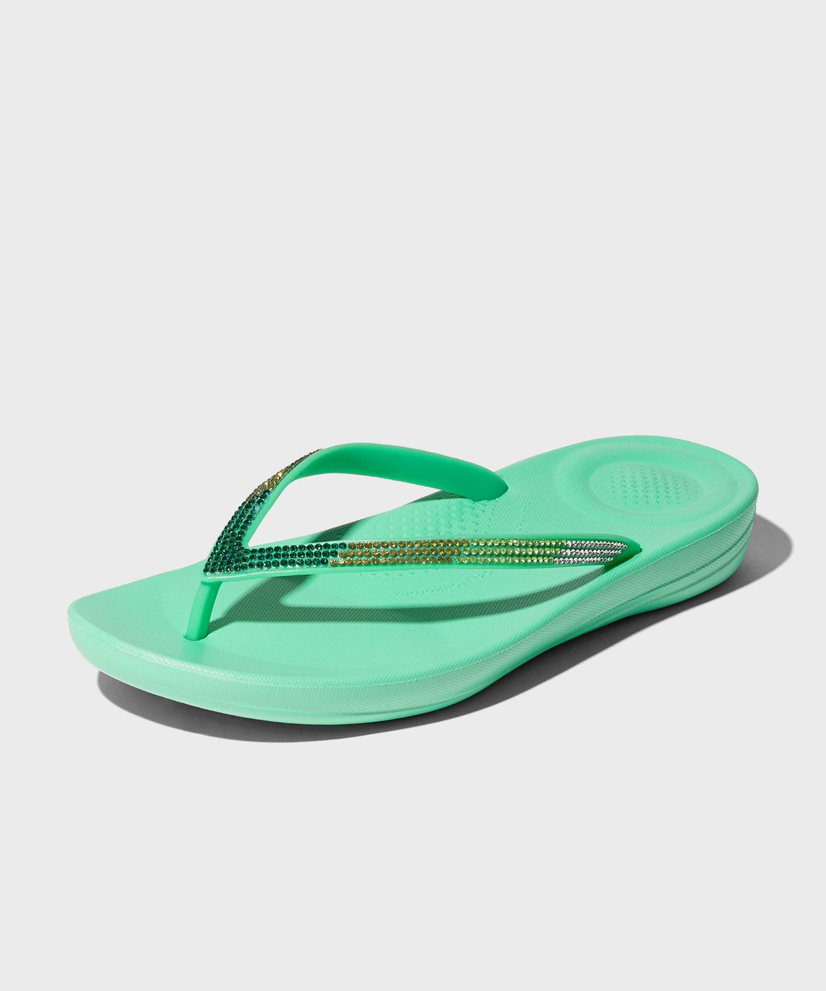 핏플랍(FITFLOP) 아이쿠션 옴브레 스파클 쪼리 Mint Green