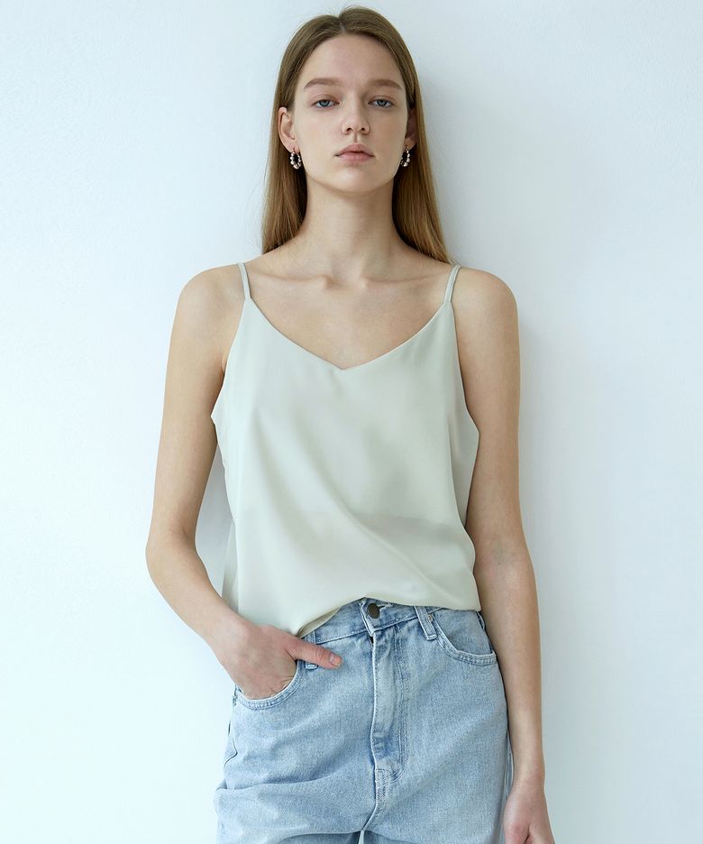 MATT SATIN SLEEVELESS_MINT