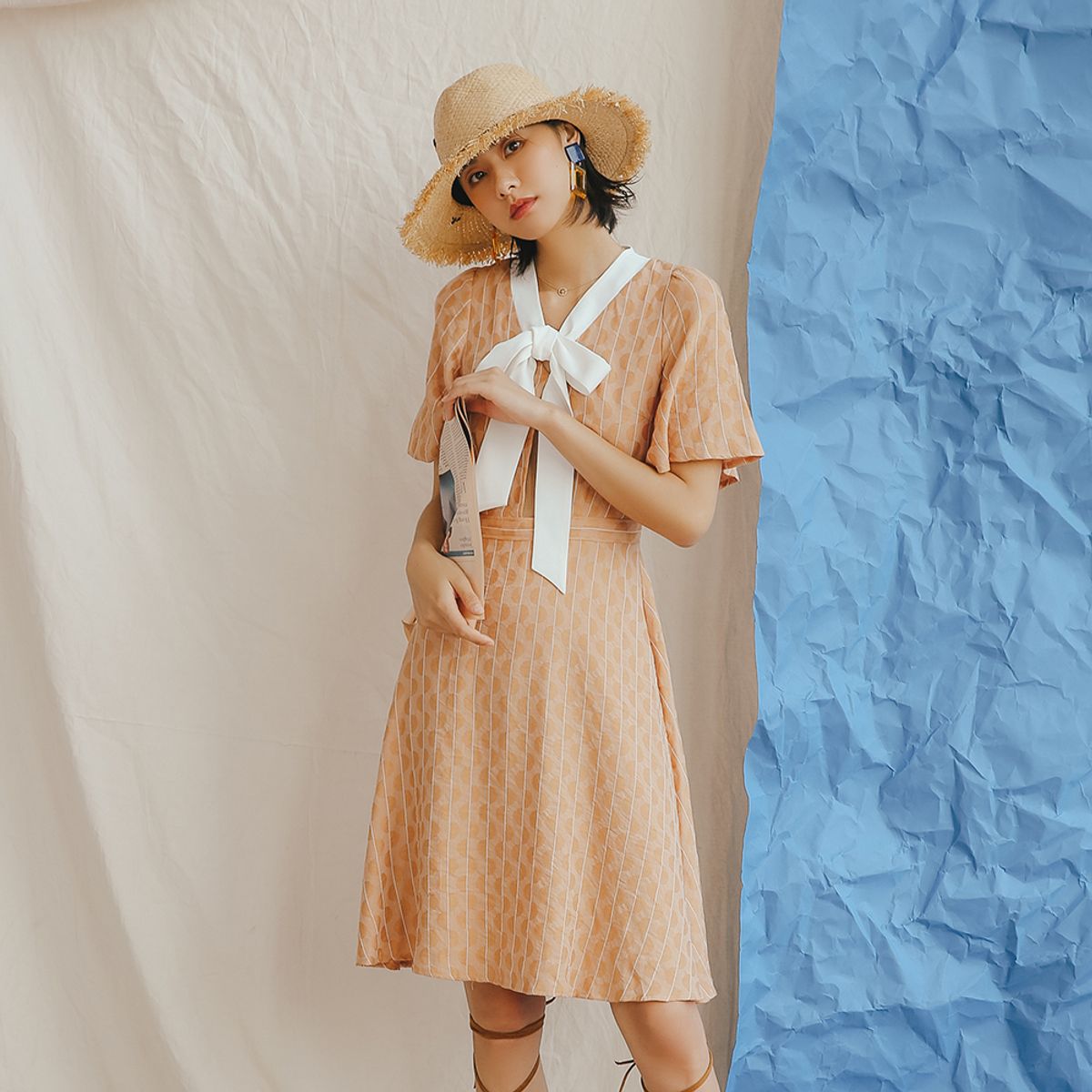 랭썬(LANGSON) Shine ribbon one piece