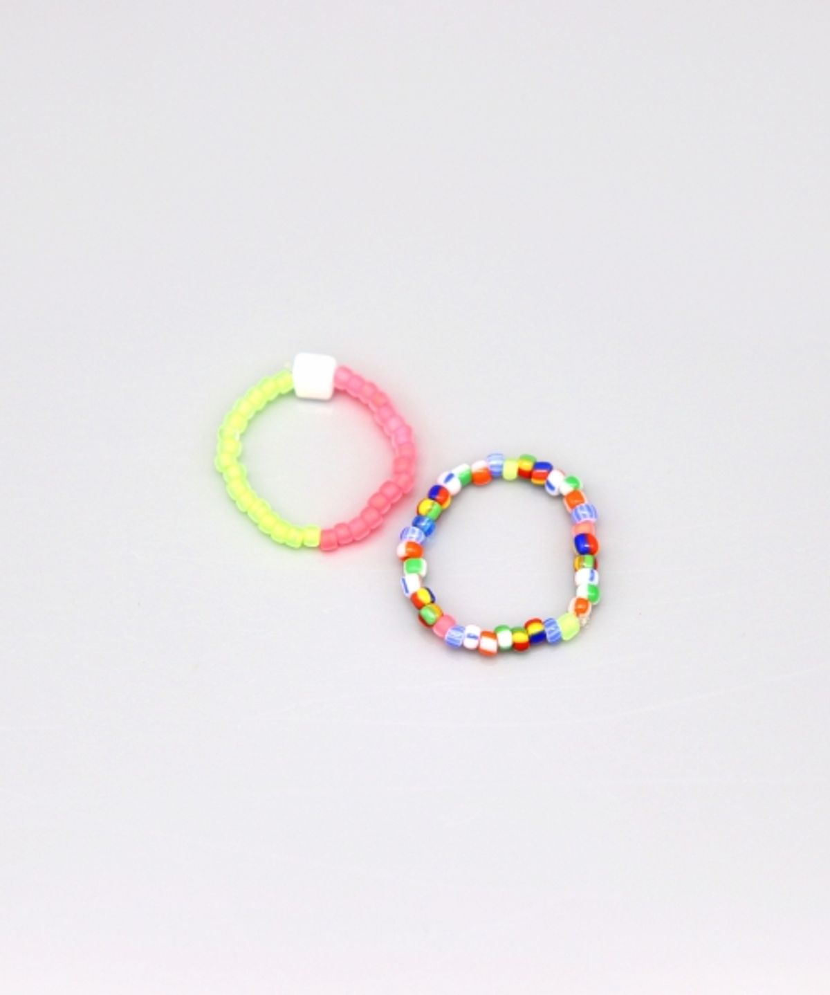 봉보(BONBEAU) Multi beads mix layered Ring set 멀티 비즈 믹스 레이어드링 세트 (2종)